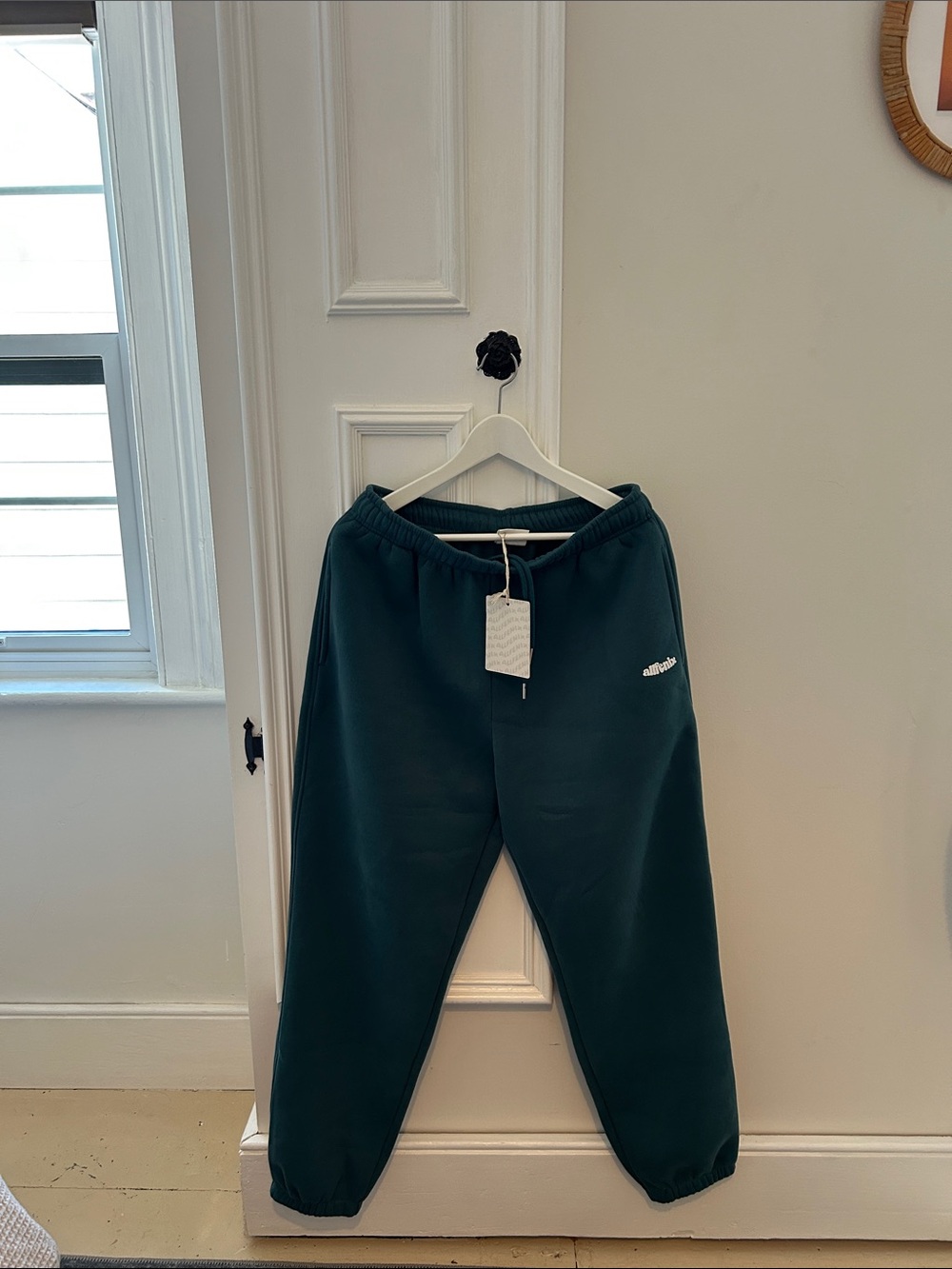 Women’s Deep Teal Fleece Joggers with Elastic Waist